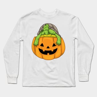 Turtle Halloween Pumpkin Long Sleeve T-Shirt